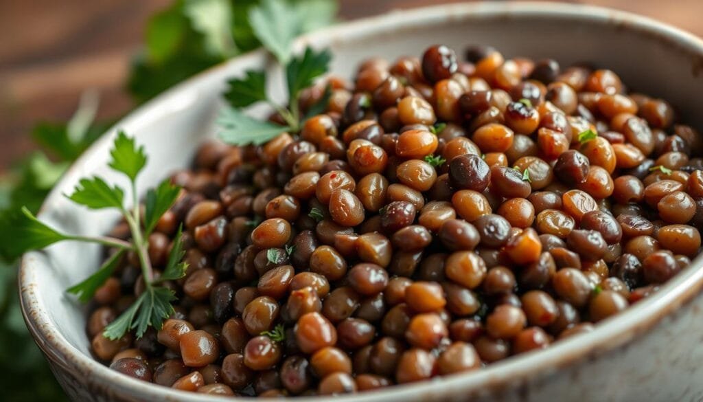 Cooked lentils