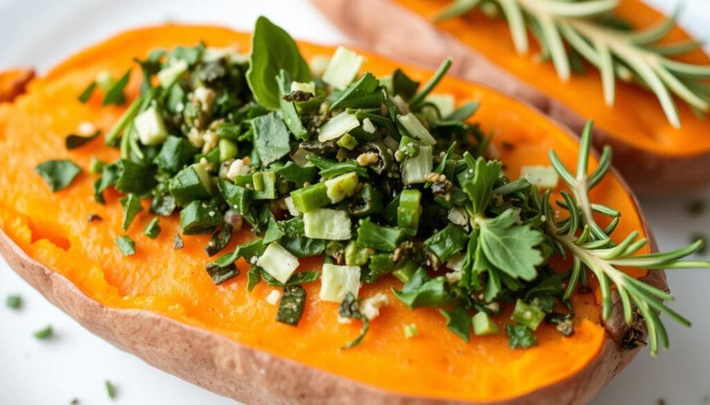 Flavoring sweet potatoes