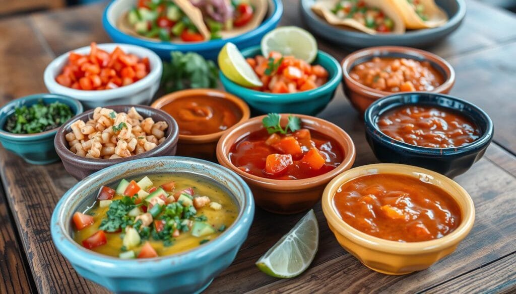Homemade vegan sauces and salsas