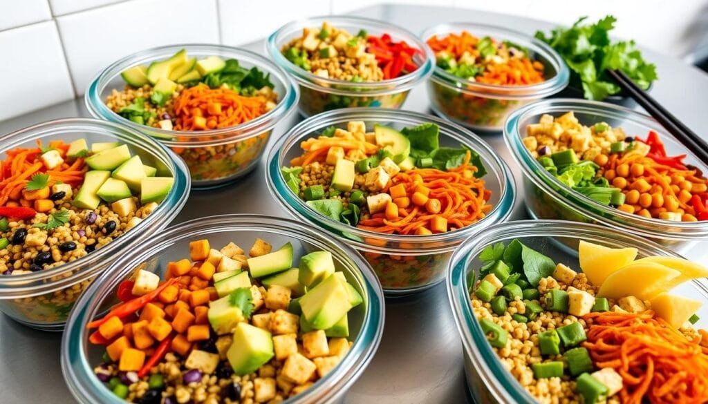 Meal prep vegan poke