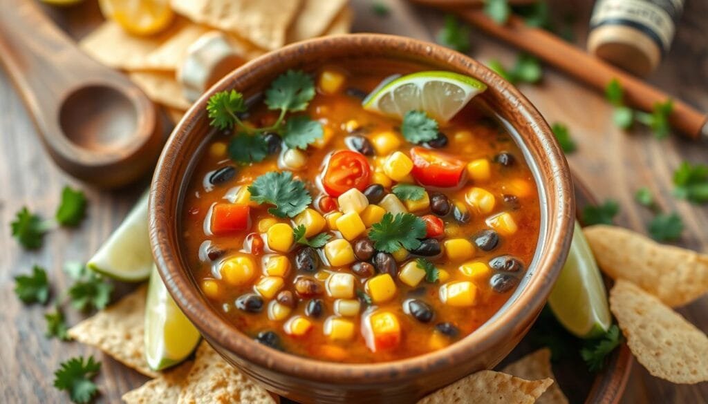Mexican bean and corn soup