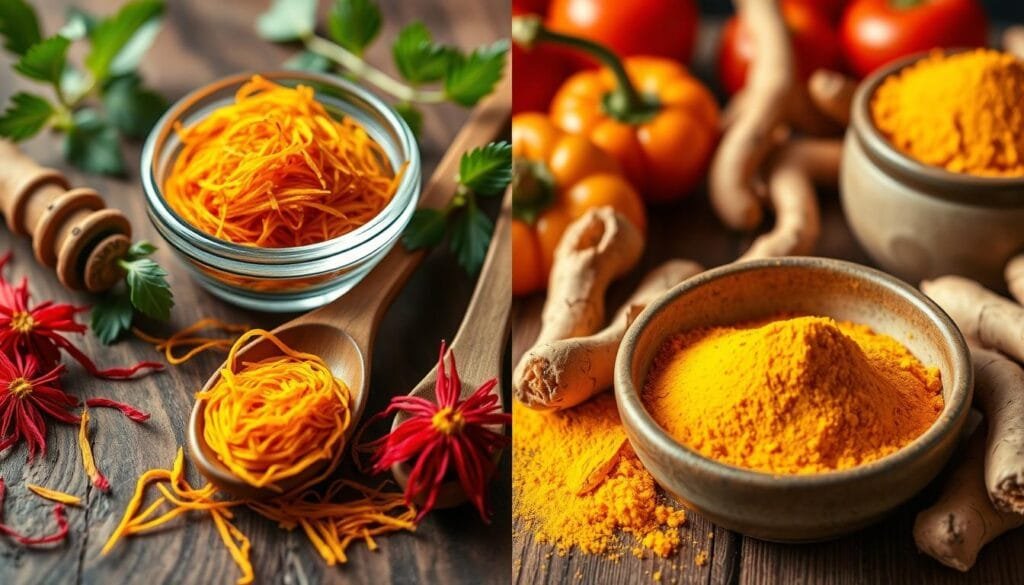 Saffron vs Turmeric