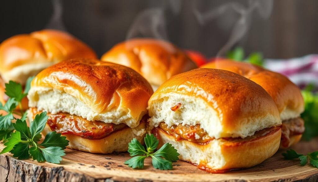 Toasted vegan slider buns