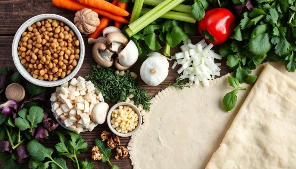 Vegan Wellington ingredients
