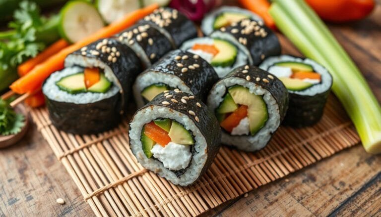 Delicious Vegan Sushi Rolls with Avocado Recipe