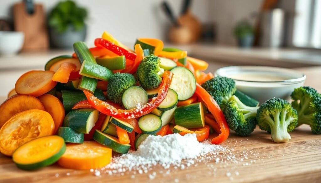 Vegan tempura ingredients