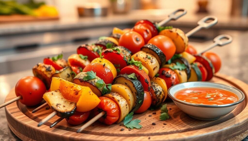 baked vegan kebabs