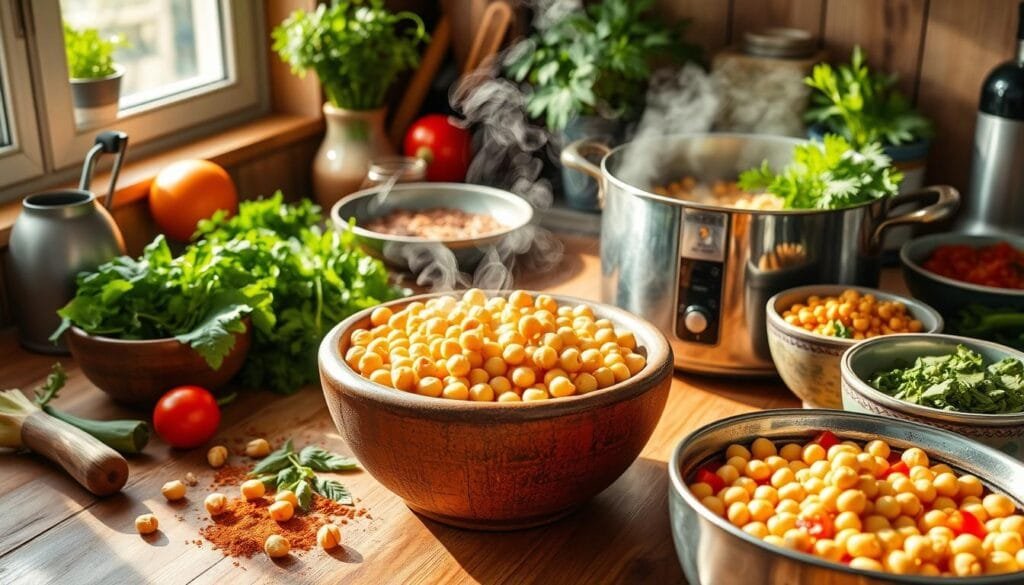 cooking chickpeas