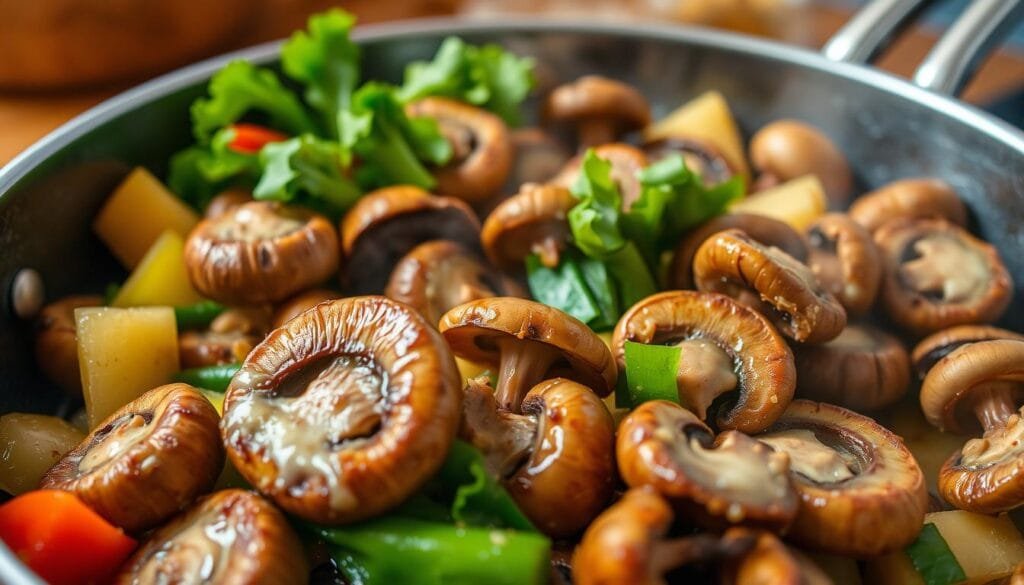cooking mushrooms