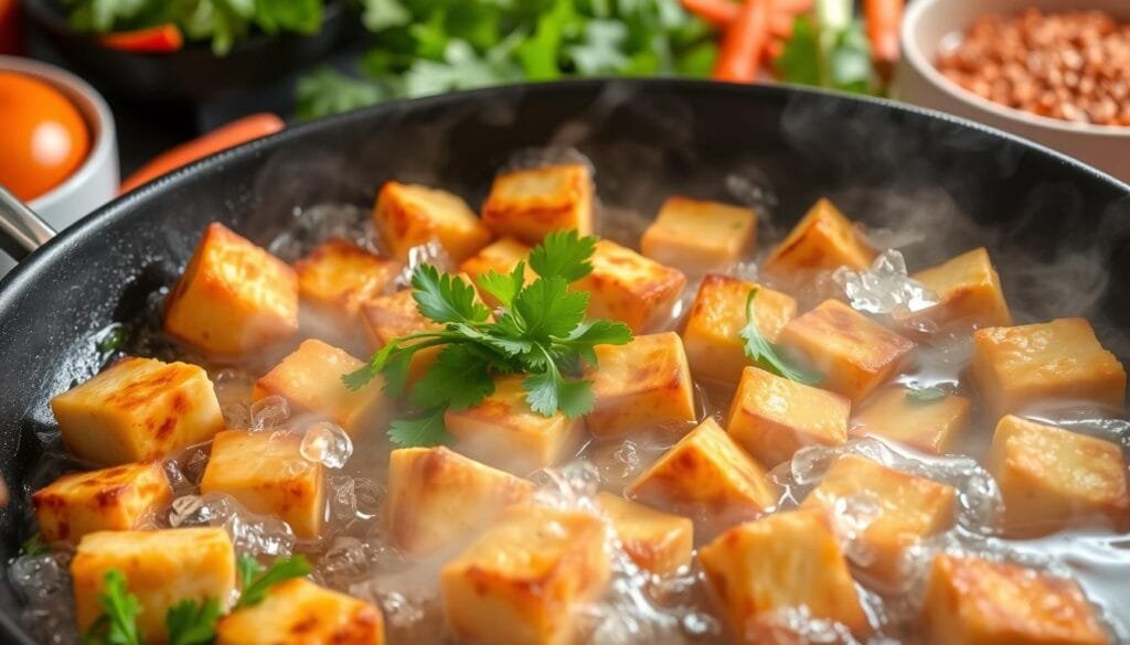 crispy tofu preparation