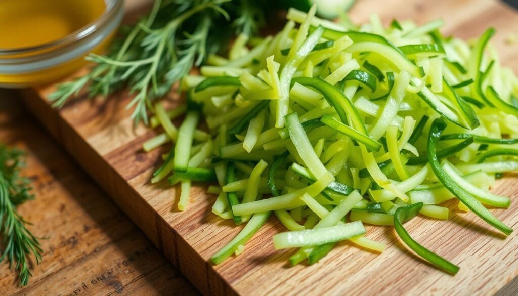 grated cucumber
