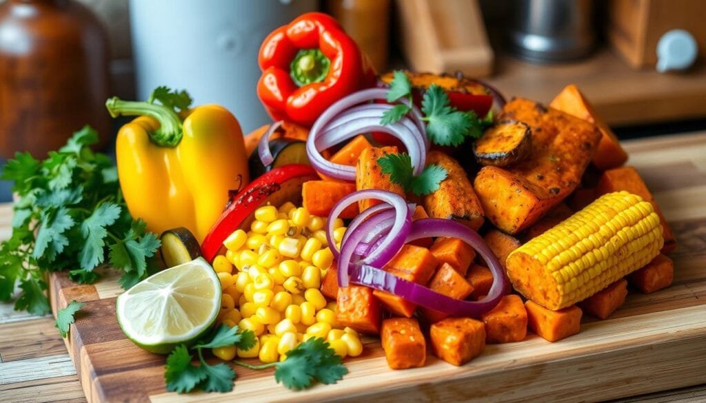 roasted vegetable taco ingredients