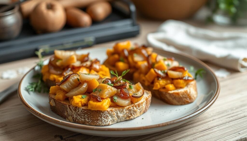 seasonal vegan bruschetta