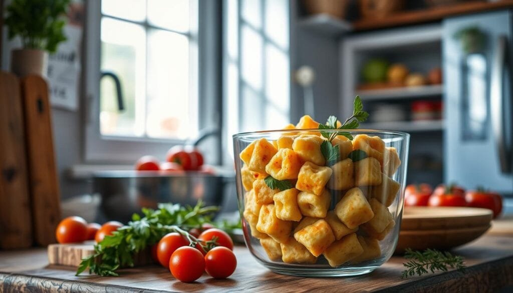 storing vegan gnocchi