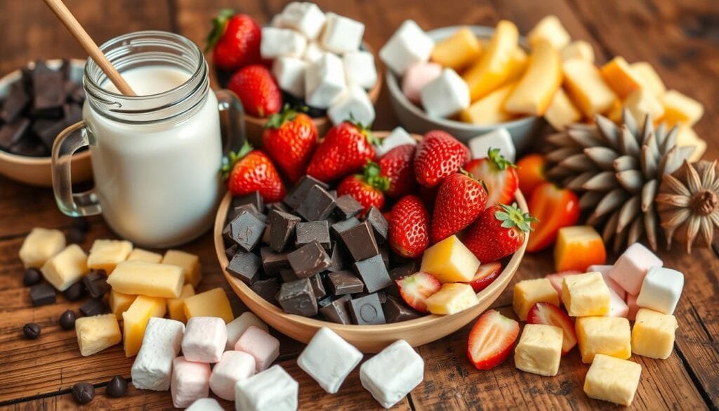 vegan chocolate fondue ingredients
