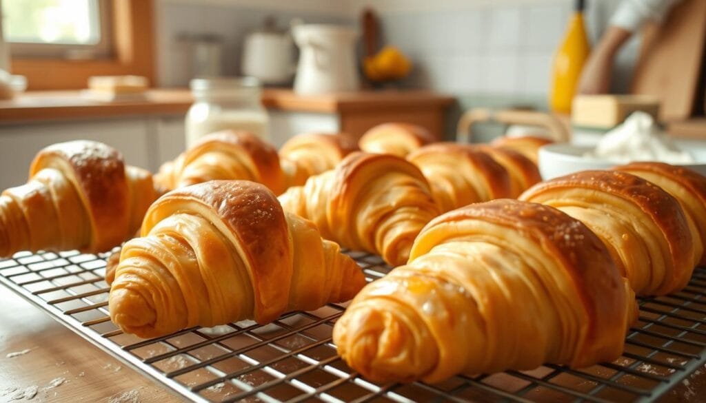 vegan croissant baking