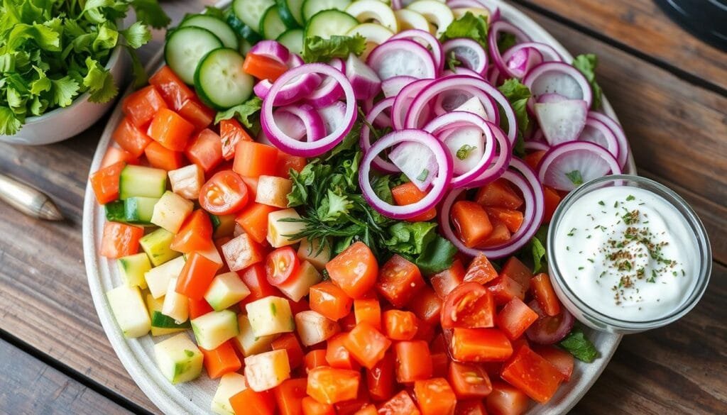 vegan gyro toppings