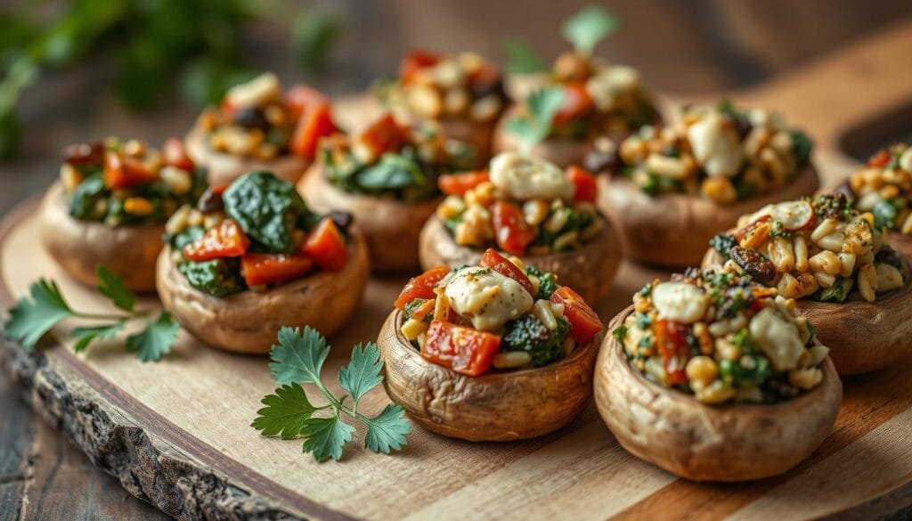 vegan stuffed mushrooms