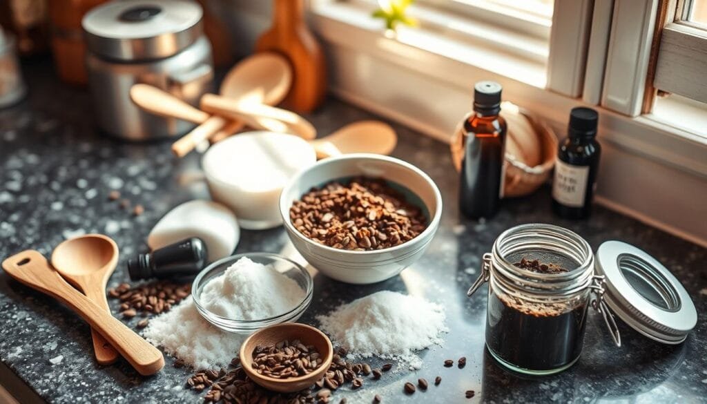 DIY coffee scrub