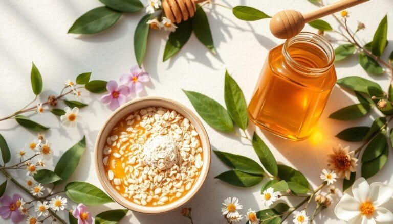 DIY Oatmeal Honey Face Scrub for Glowing Skin